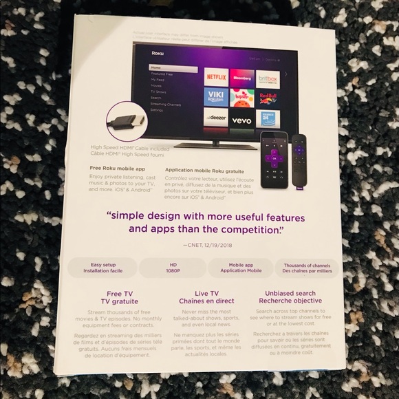 Roku Express HD w Roku streaming player,Remote,HDMI cable & more - Picture 3 of 6